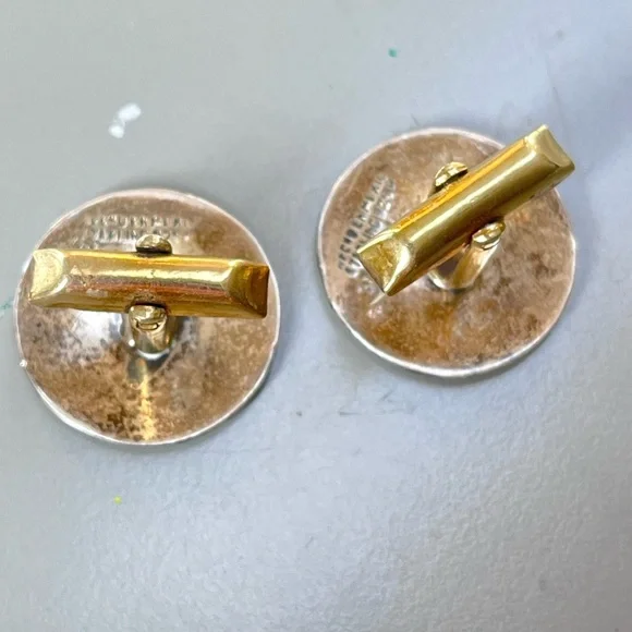 Vintage Cufflinks stamped and marked Sterling 925 Mexico - Picture 4 of 5